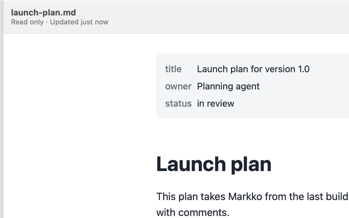 Markko window title with Read only · Updated just now
